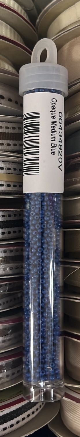 11/0 Czech Seed Beads (66434920V Opaque Medium Blue)