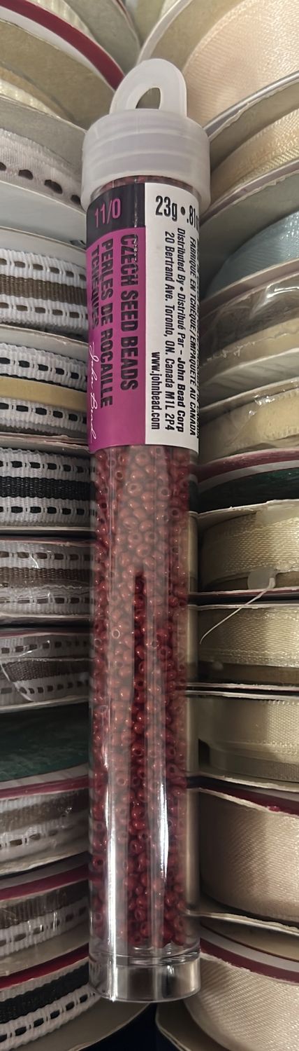 11/0 Czech Seed Beads (66434914V Opaque Dark Green)