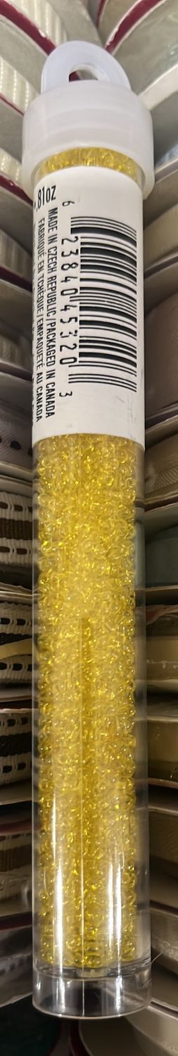 11/0 Czech Seed Beads (66434940V Transparent Yellow)