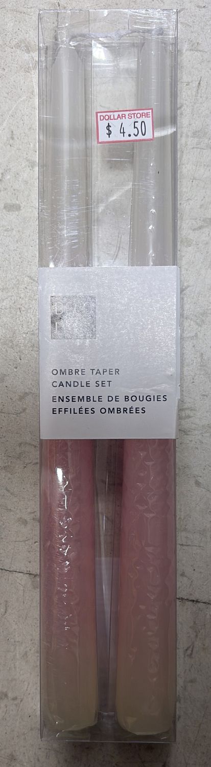 Ombre taper candle set deco lite