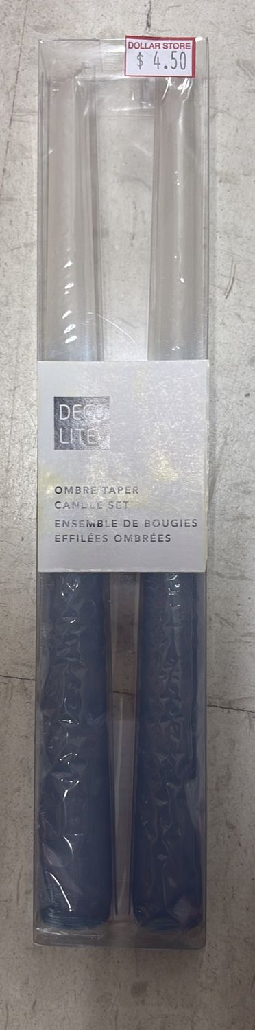 Ombre taper candle set 2 pack