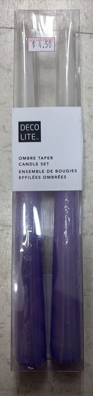purple ombre taper set 2 pack candle
