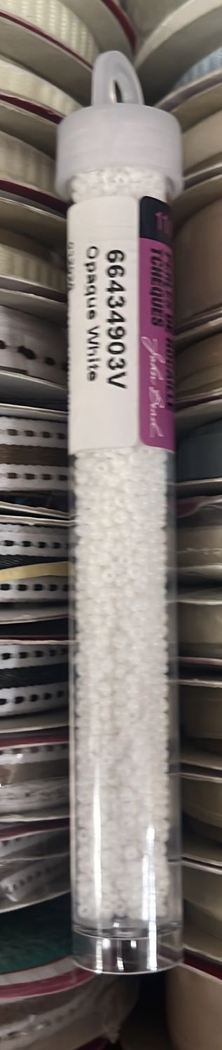 11/0 Czech Seed Beads (66434903V Opaque White)