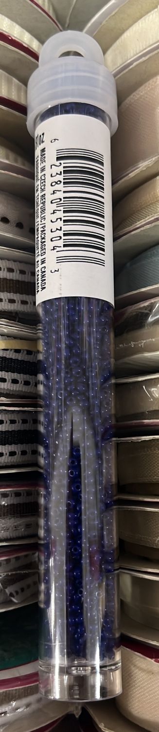 11/0 Czech Seed Beads (66434923V Opaque Dark Royal Blue)