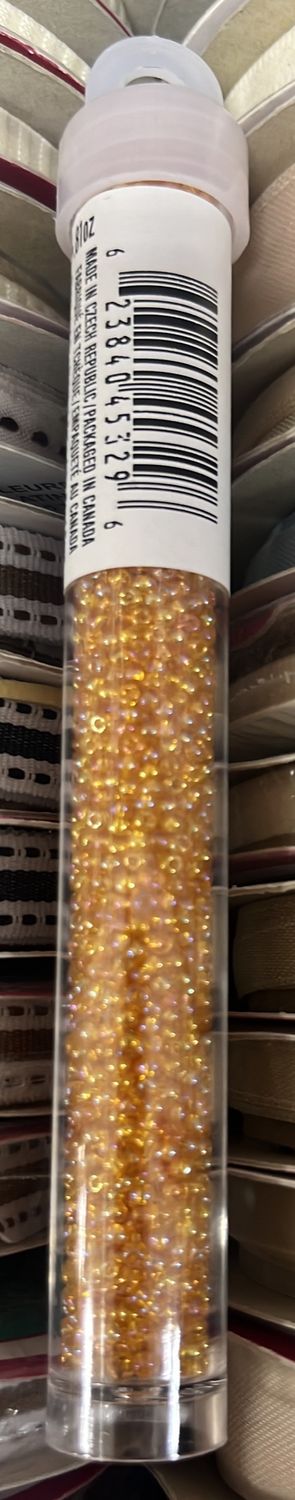 11/0 Czech Seed Beads (66434949V Transparent Orange)