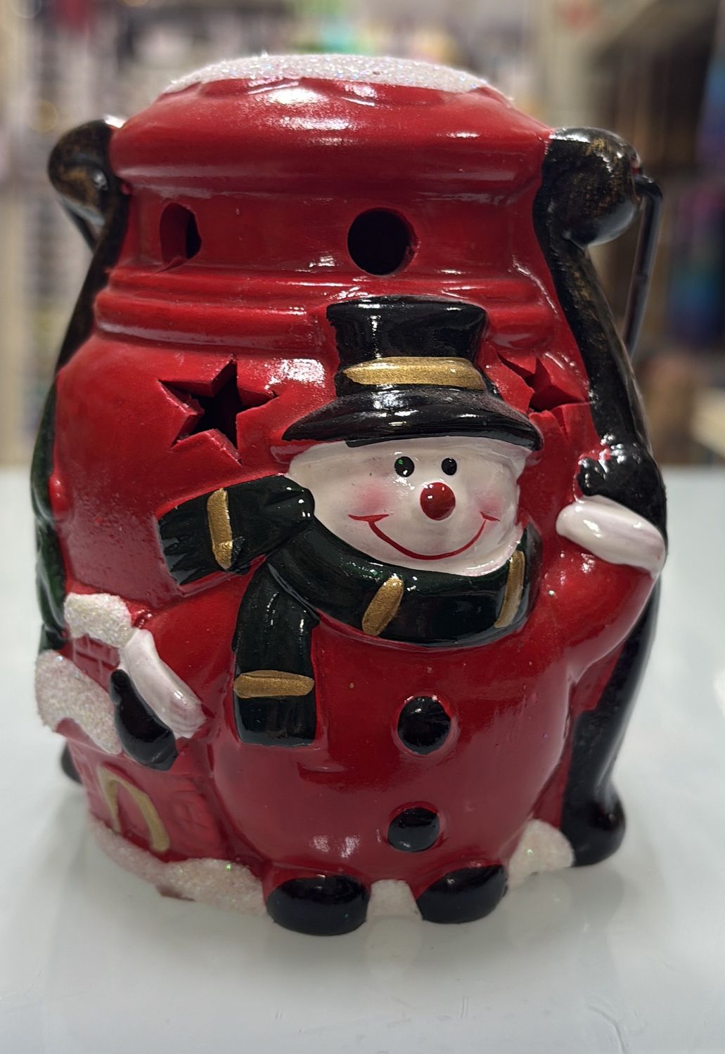 Christmas season decorative candle holder