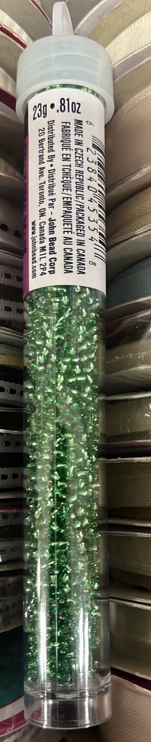 11/0 Czech Seed Beads (66434980V Lime Green)