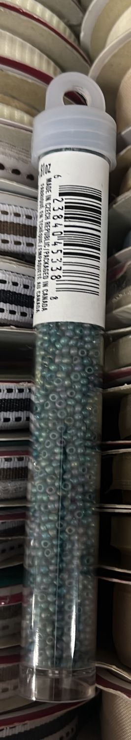 11/0 Czech Seed Beads (66434962V Transparent Teal AB Matte)