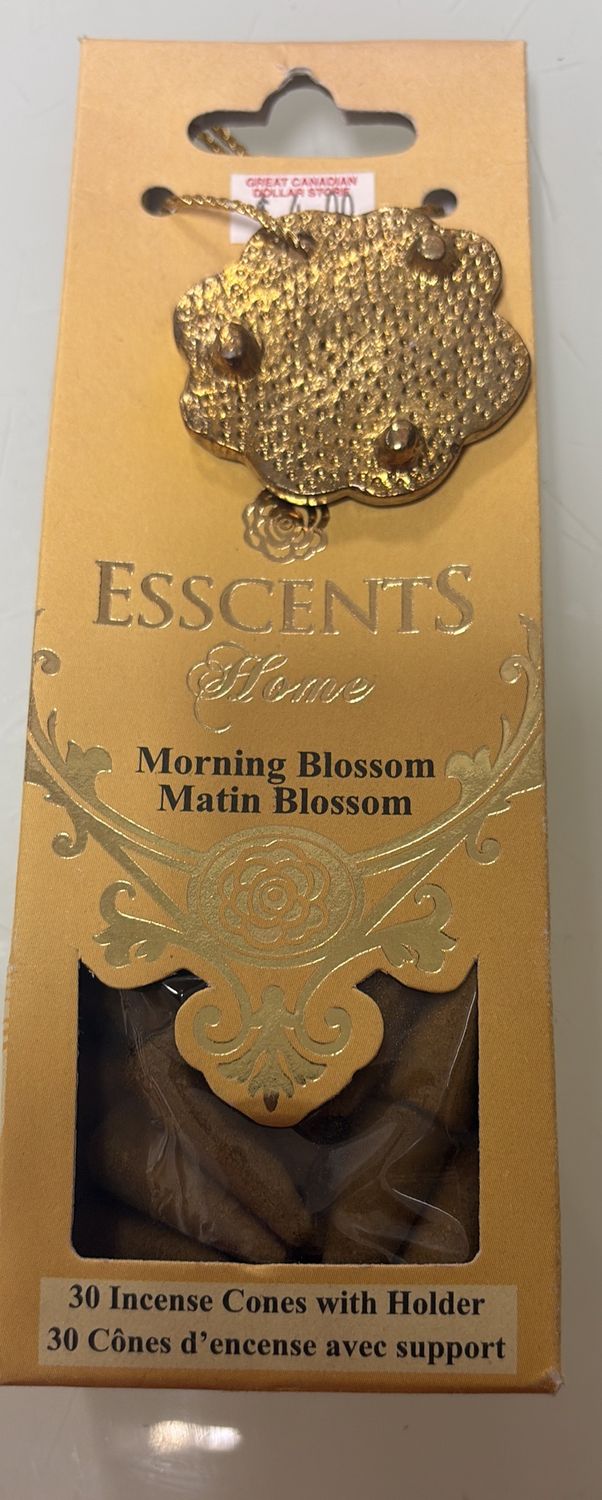 Morning blossom 30 incense cones with holder