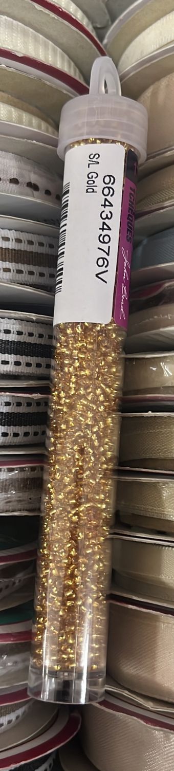 11/0 Czech Seed Beads (66434976V S/L Gold)