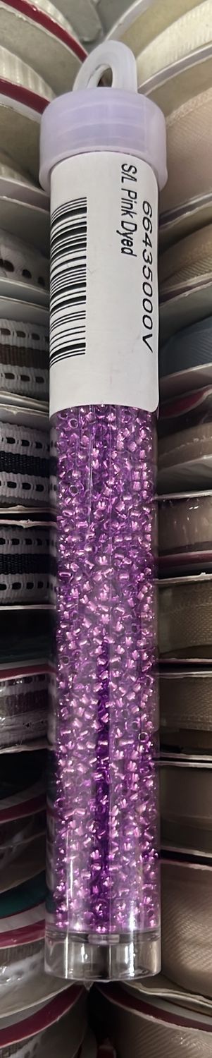 11/0 Czech Seed Beads (66435000V S/L Pink Dyed)