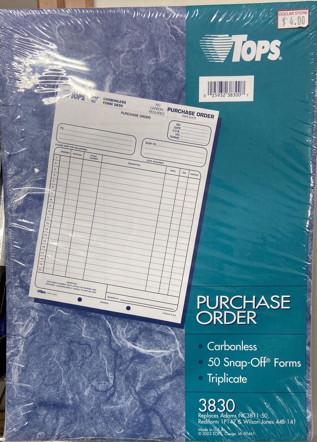 TOPS: Purchase Order Book - 50 Forms