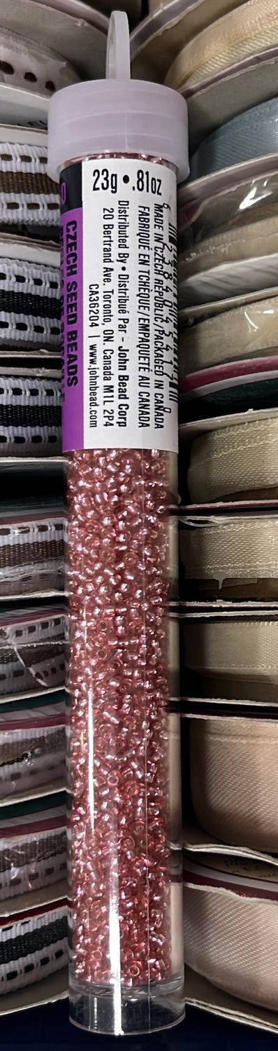 11/0 Czech Seed Beads (66435066V S/L Pink Dyed)