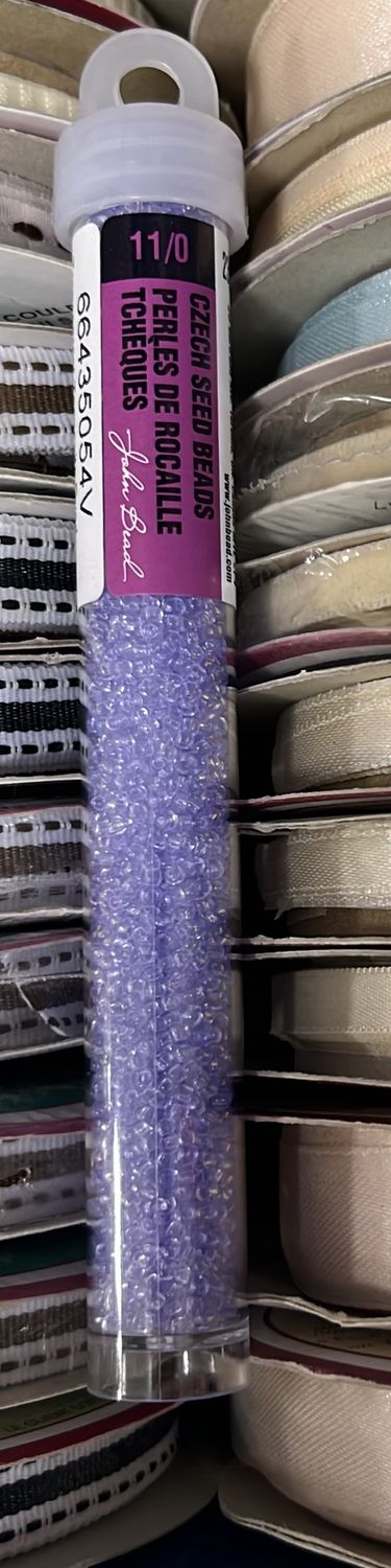 11/0 Czech Seed Beads (66435054V Transparent Tanzanite Dyed)