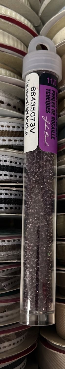 11/0 Czech Seed Beads (66435073V Transparent Light Amethyst