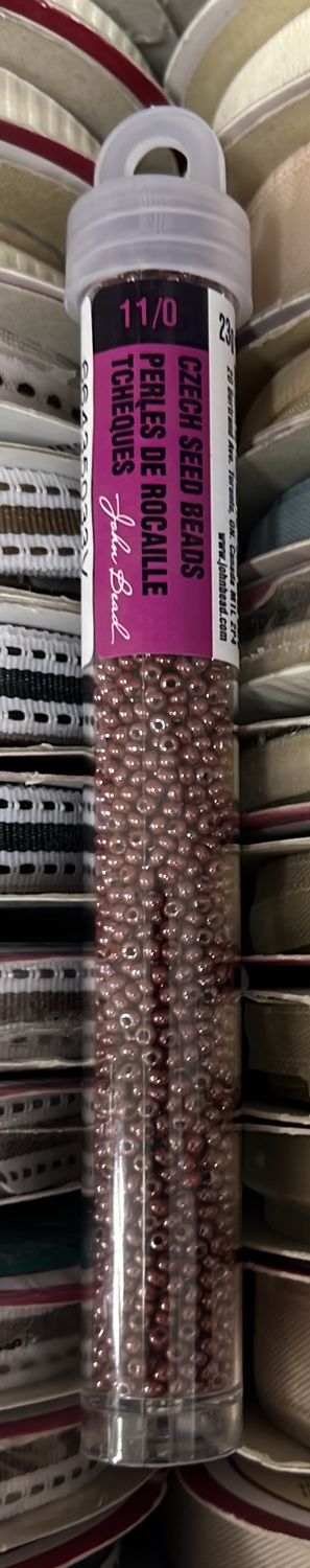 11/0 Czech Seed Beads (66435033V Opaque Brown Luster)