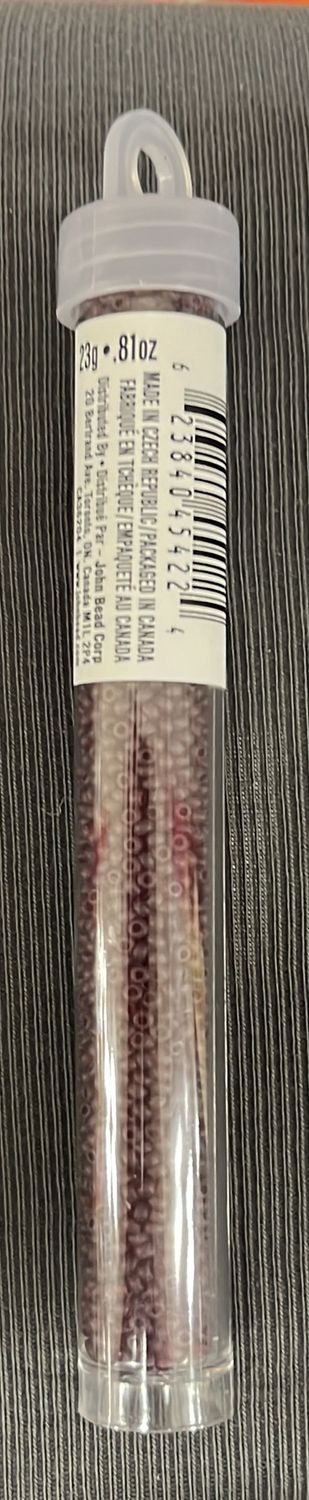 11/0 Czech Seed Beads (66435075V Transparent Garnet Matte)