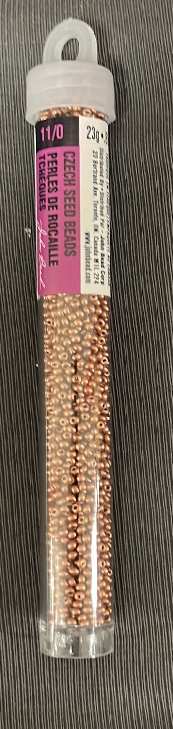11/0 Czech Seed Beads (66435053V Metallic Light Copper