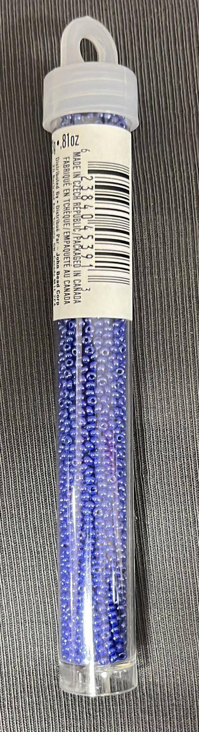 11/0 Czech Seed Beads (66435035V Opaque Royal Blue Luster)