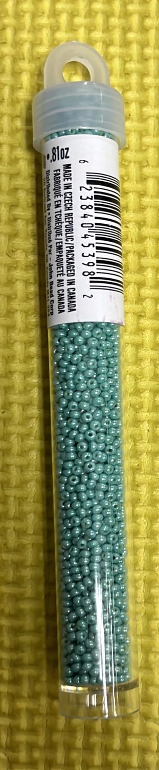 11/0 Czech Seed Beads (66435042V Opaque Turquoise Luster)