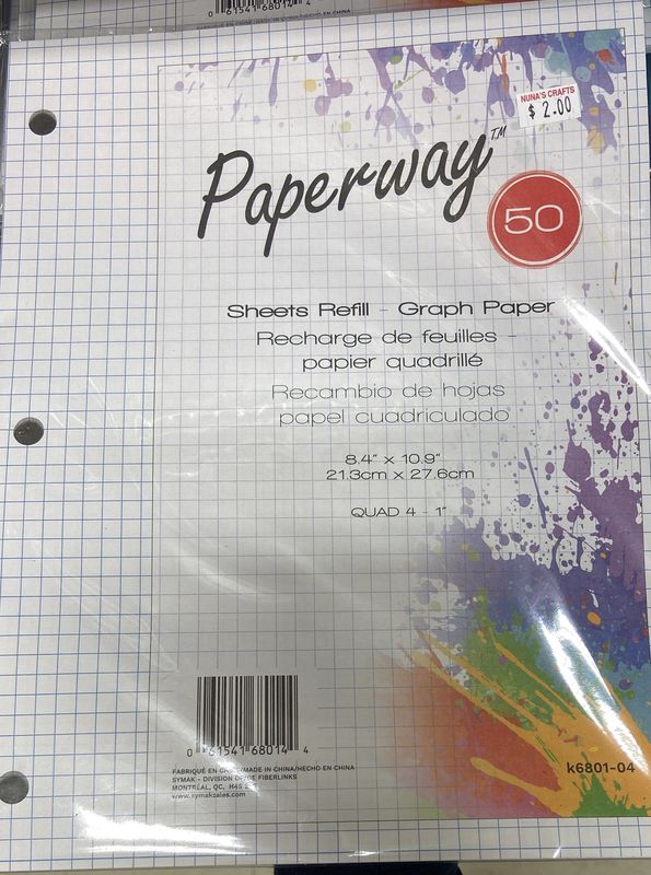 Paperway: 50x Graph Paper Sheets