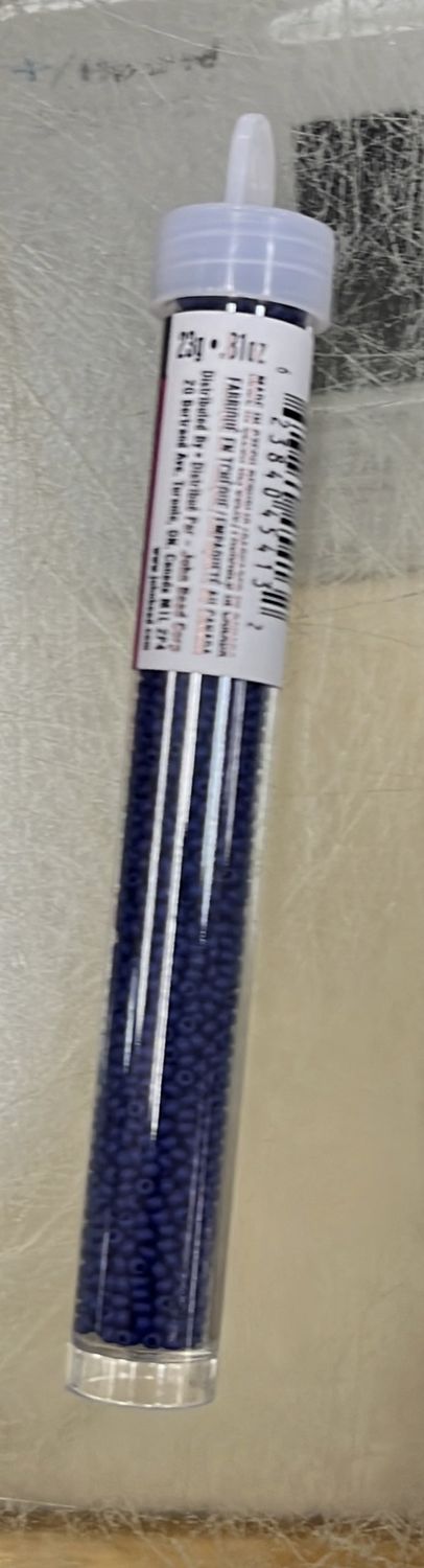 11/0 Czech Seed Bead (66435062V Opaque Navy Blue Matte)