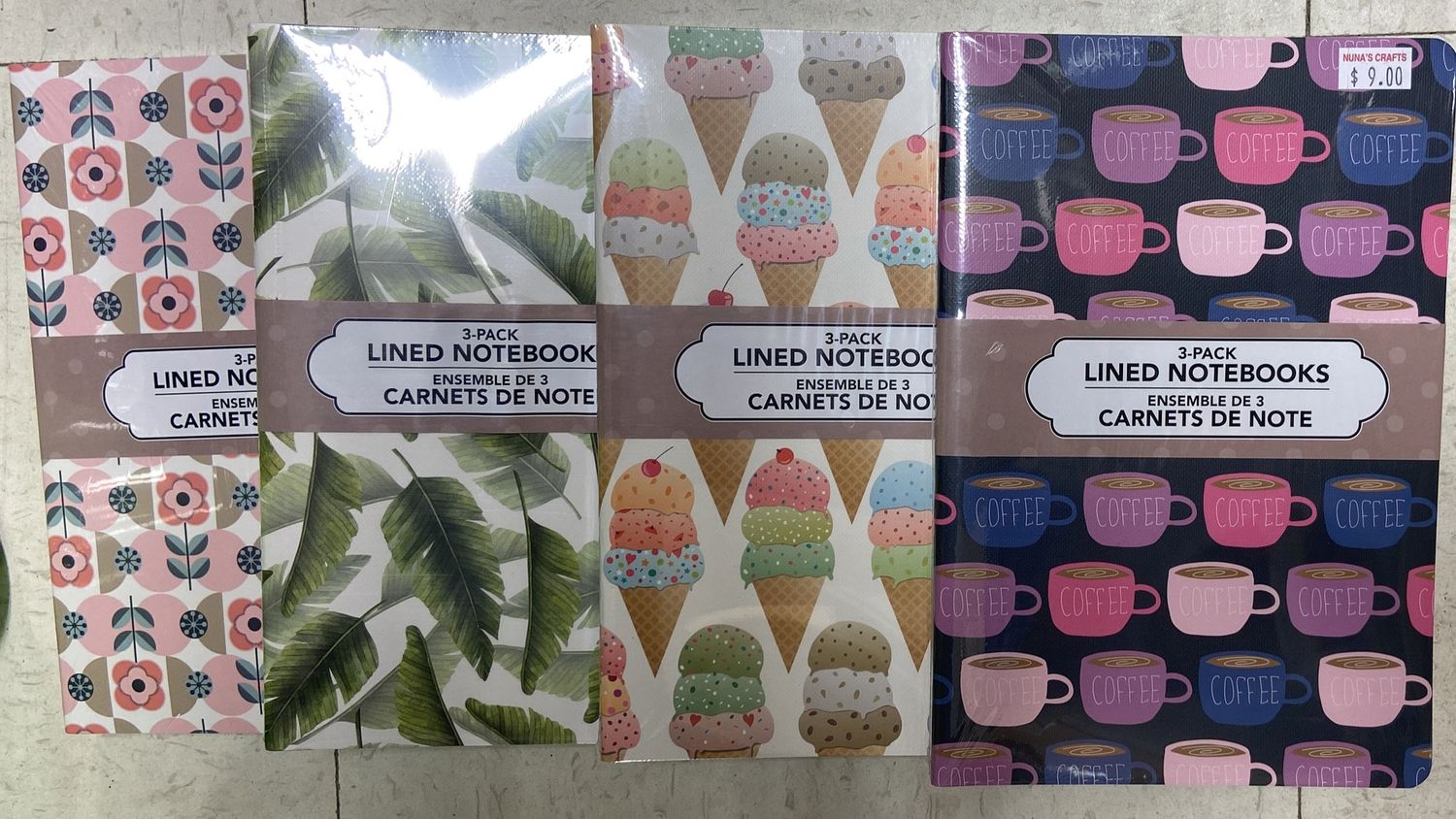 ALineGreetings: Asst. Styles 3-Pack Lined Notebooks