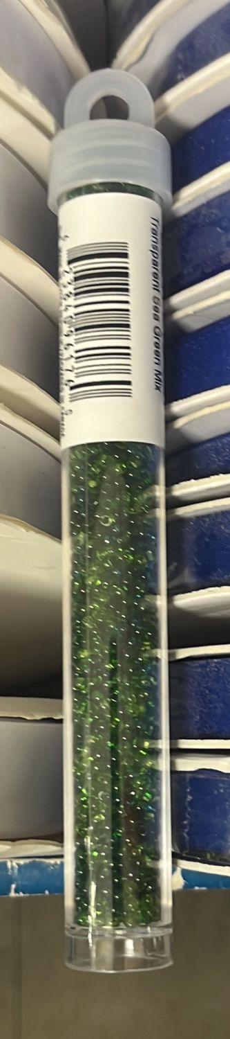 10/0 Czech Seed Beads (63210010-047 Transparent Sea Green Mix)