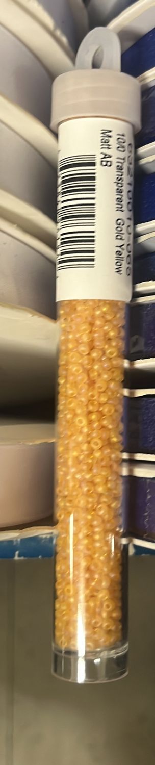 10/0 Czech Seed Beads (63210010-065 Transfer Gold Yellow Matte AB)