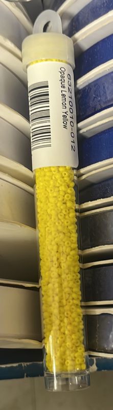 10/0 Czech Seed Beads (63210010-012 Opaque Lemon Yellow) 