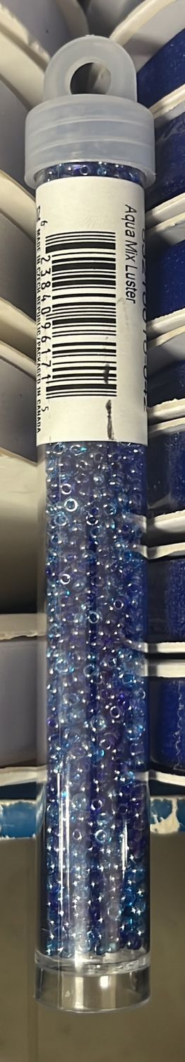10/0 Czech Seed Beads (63210010-042 Aqua Mix Luster)