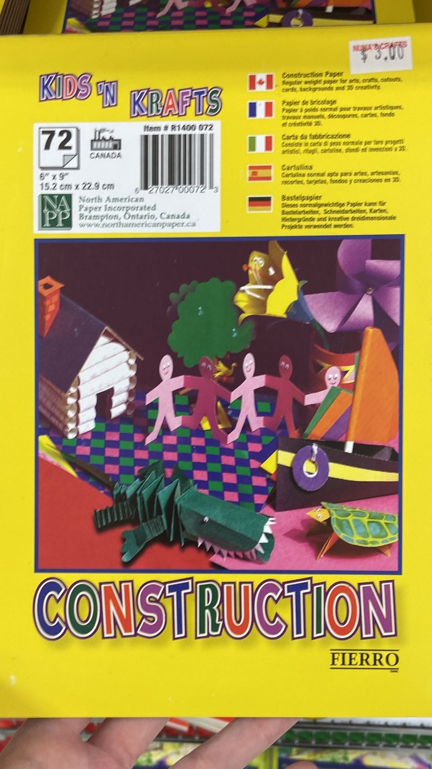 6&quot; x 9&quot; - 72 Page Construction Paper Booklet