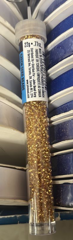 10/0 Czech Seed Beads (63210010-026 S/L Gold)