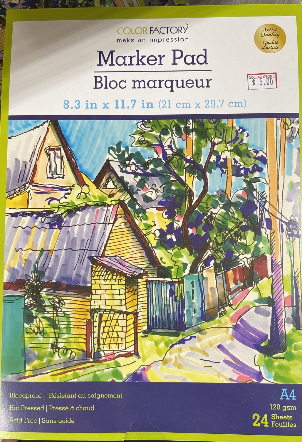 Color Factory: 24 Sheet 8.3&quot; x 11.7&quot; Marker Pad