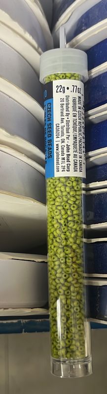 10/0 Czech Seed Beads (63210010-015 Opaque Olive Green)