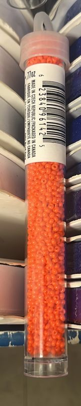 10/0 Czech Seed Beads (63210010-013 Opaque Orange)