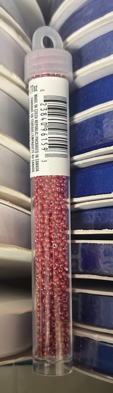 10/0 Czech Seed Beads (63210010-030 Opaque Pearl Red) 