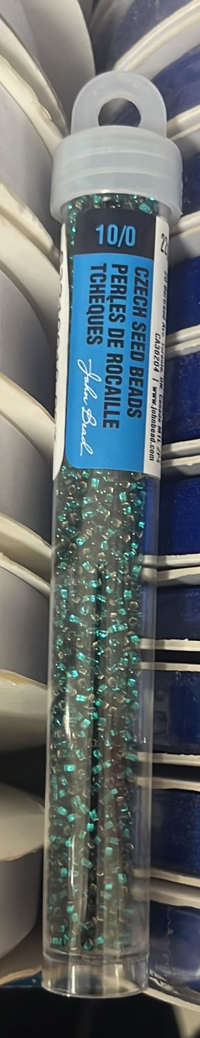 10/0 Czech Seed Beads (63210010-027 Teal Green)