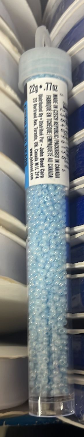 10/0 Czech Seed Beads (63210010-029 Opaque Dyed Iris Blue)