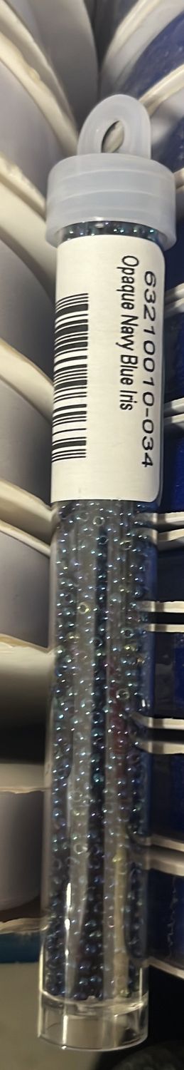 10/0 Czech Seed Beads (63210010-034 Opaque Navy Blue Iris)