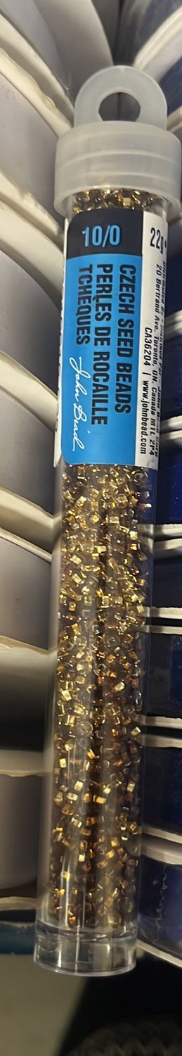 10/0 Czech Seed Beads (63210010-039 Topaz Mix) 
