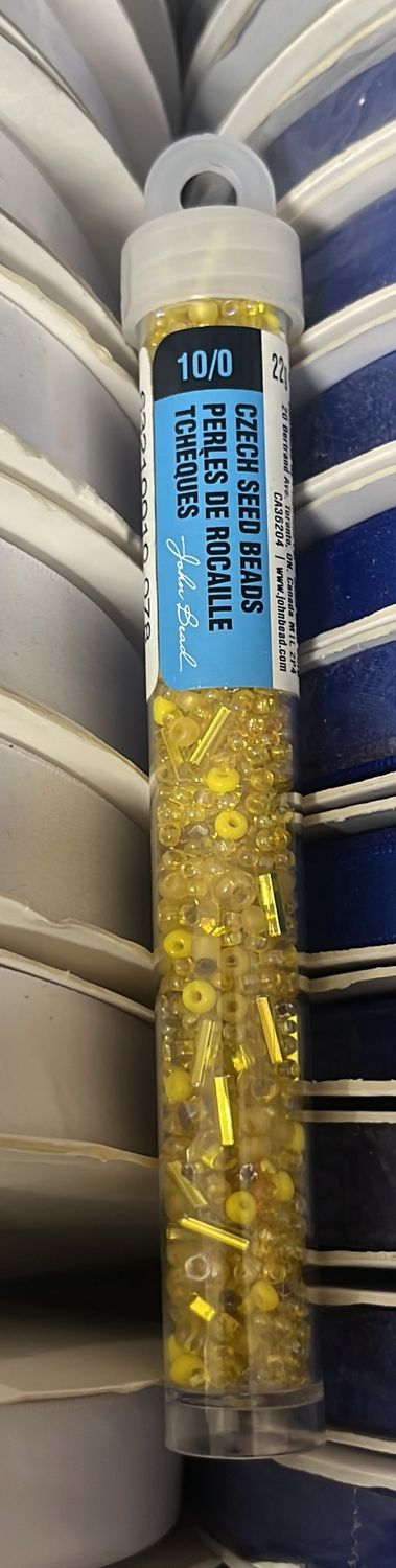 10/0 Czech Seed Beads (63210010-078 ASSTD Yellow)
