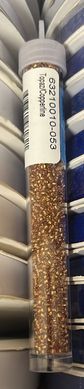 10/0 Czech Seed Beads (63210010-053 Topaz/Copperline)