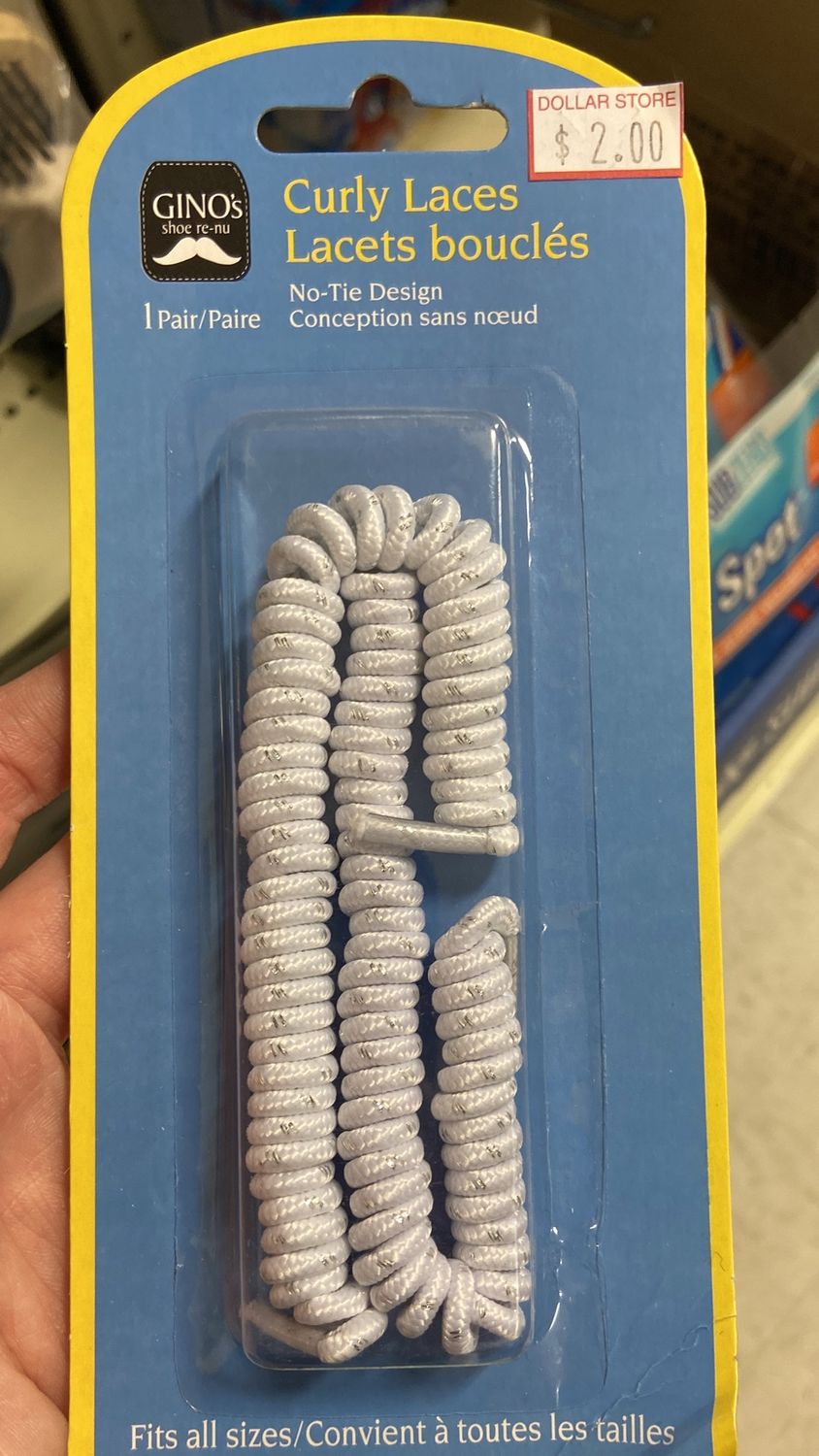 CTG: 1 Pair Asst. Color Curly Laces