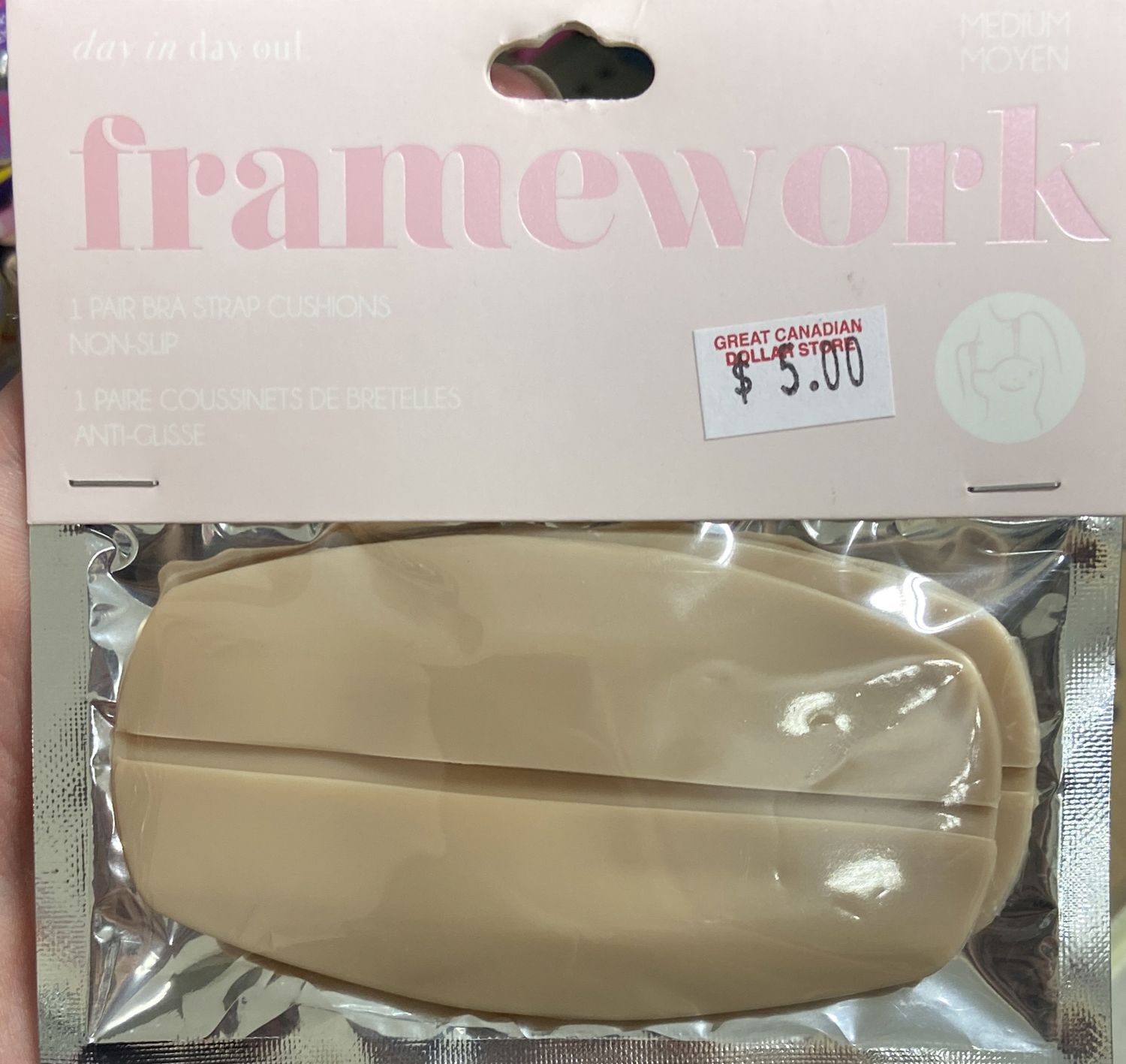 EyeCandy: 1 Pair Bra Strap Cushions Clear/Beige