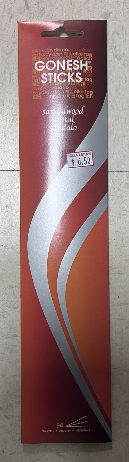 Gonesh sticks sandalwood incense 30 in pack