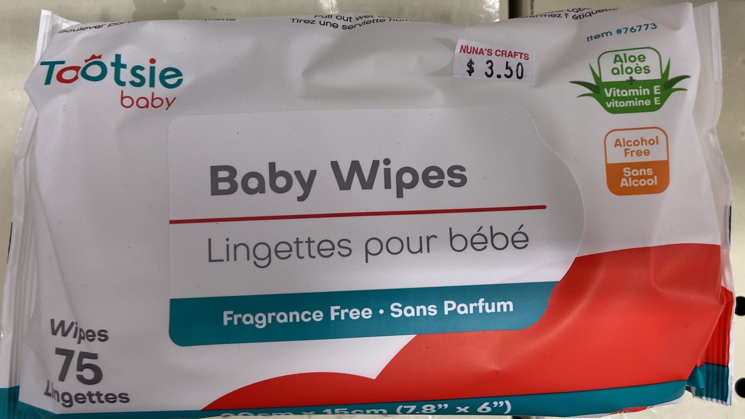 75pk Baby Wipes