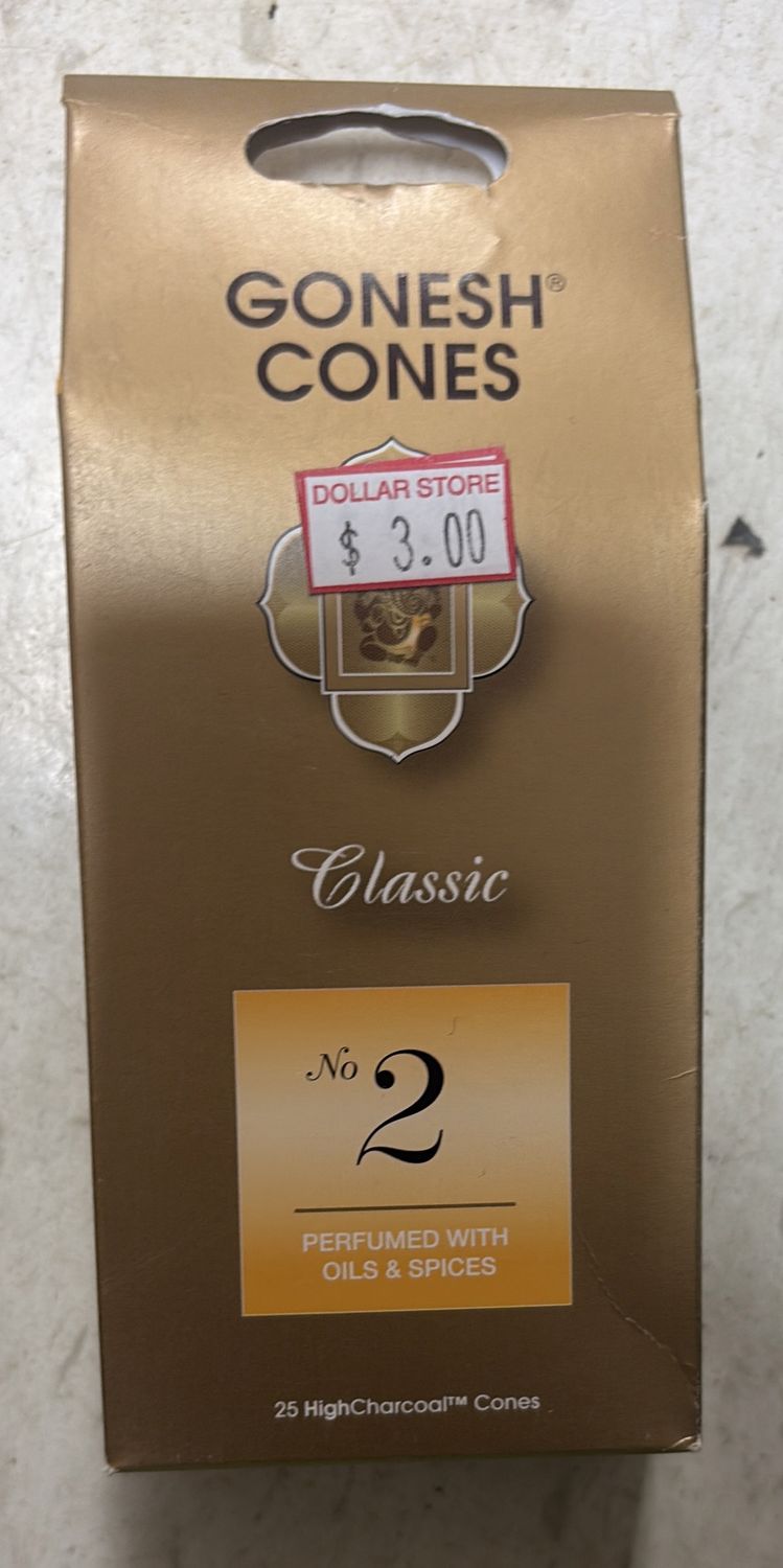 Gonesh cones perfumed with oils &amp; spices