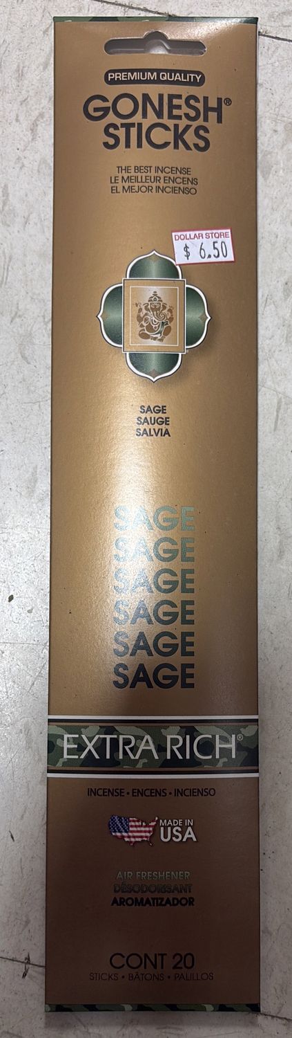 Gonesh sticks sage extra rich