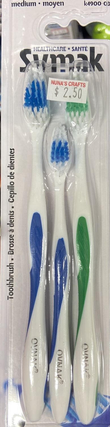 Symak: Medium 3pk Toothbrushes